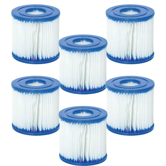 Bestway Spa Filter Pump Replacement Cartridge Type VI SaluSpa Hot Tub(6 Pack)