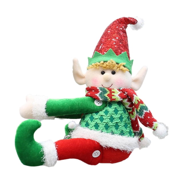 Adorno de muñeco de peluche de elfo navideño, accesorios DIY, linda artesanía, decoración navideña para Estilo A