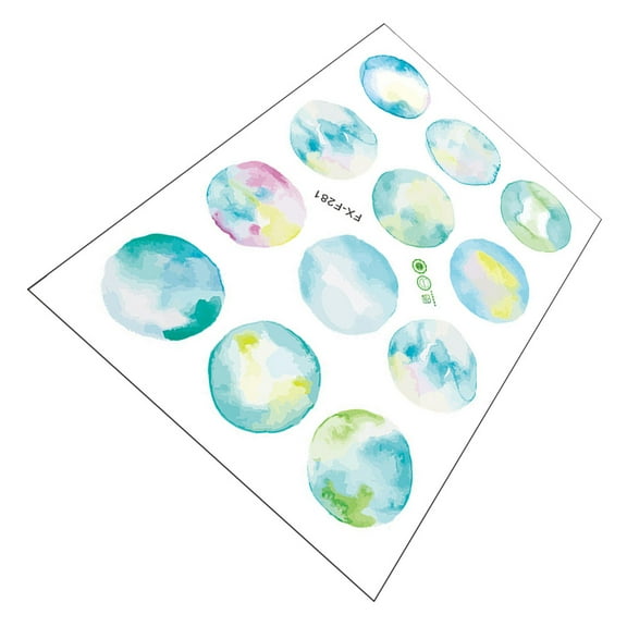 Worgeous 1 Sheet Watercolor Bubble Wall Art Ocean Theme Wall Stickers Mermaid Themed Wall Decals for Nursery, Playroom and Girls Bedroom