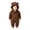 Brown, variant on 100%Cotton Toddler Kids Winter Clothes,Cute Warm Solid Color Long Sleeved Zipper Hooded Jumpsuit Rompers,Kids Essentials