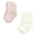 thumbnail image 5 of Hudson Baby Infant Girl Cozy Chenille Newborn and Terry Socks, Mauve Mint Dot, 12-24 Months, 5 of 6