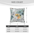 thumbnail image 4 of Bingfone The World Map with Cartoon Animals Linen Throw Pillow Covers Cushion Case Pocket Button Vintage Farmhouse Pillowcase for Sofa Couch Bed (without pillow core) 18"x18", 4 of 9
