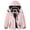 Pink, variant on Kids Girls Winter Ski Jacket Fleece Lined Windproof Waterproof Jackets Removable Hood