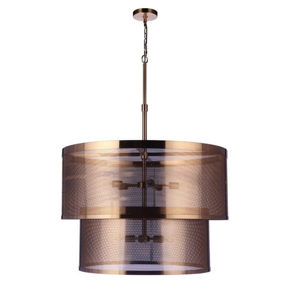 58999-SB-Craftmade Lighting-Mesh - 9 Light Pendant-45.25 Inches Tall and 36 Inches Wide-Satin Brass Finish