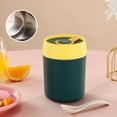 thumbnail image 1 of Cup con cuchara, taza de viaje, microwavable, sellable, termo para desayuno, portátil, de acero inoxidable, para oficina, 1 of 9