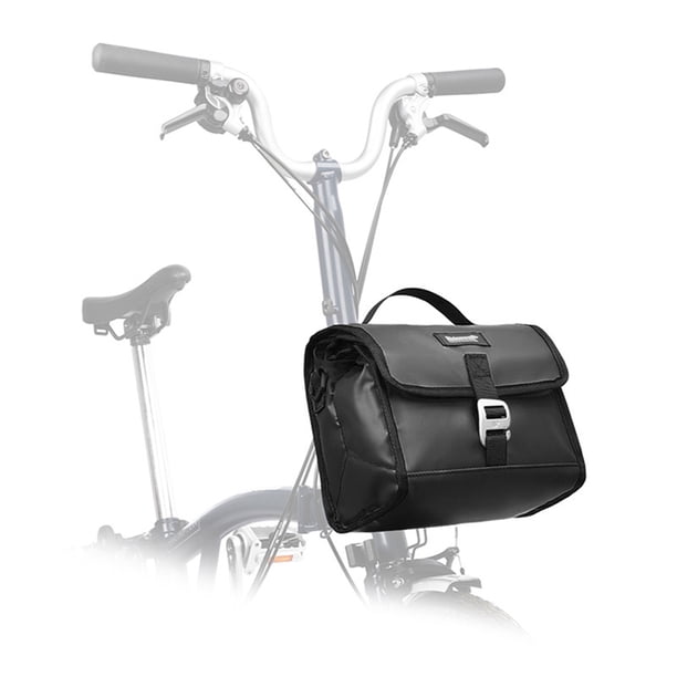 Bolsa de bicicleta Bolsa plegable para manillar de bicicleta, bolsa frontal multifuncional para bicicleta, cesta aislada con cubierta para lluvia