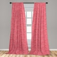 thumbnail image 5 of Ambesonne Pink Zebra Curtains, Wavy Stripes Savannah, Pair of 28"x84", Dark Coral and Pink, 5 of 5