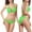 Green, variant on HaoXianJian Women Two Piece Swimsuit V Neck Swimwear Halters String Triangles Bikini Sets Bathing Suit 2 Piece