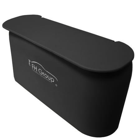 FH Group Small Portable Waterproof Silicone Trash Bin, Black
