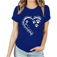 thumbnail image 2 of Meichang T-Shirts de la Saint-Valentin pour Femmes Hauts Mignons Imprimé Cœur Vacances Col Rond Hauts Décontractés Manches Courtes Cadeaux T-Shirts Blouses Liquidation de Printemps, 2 of 3