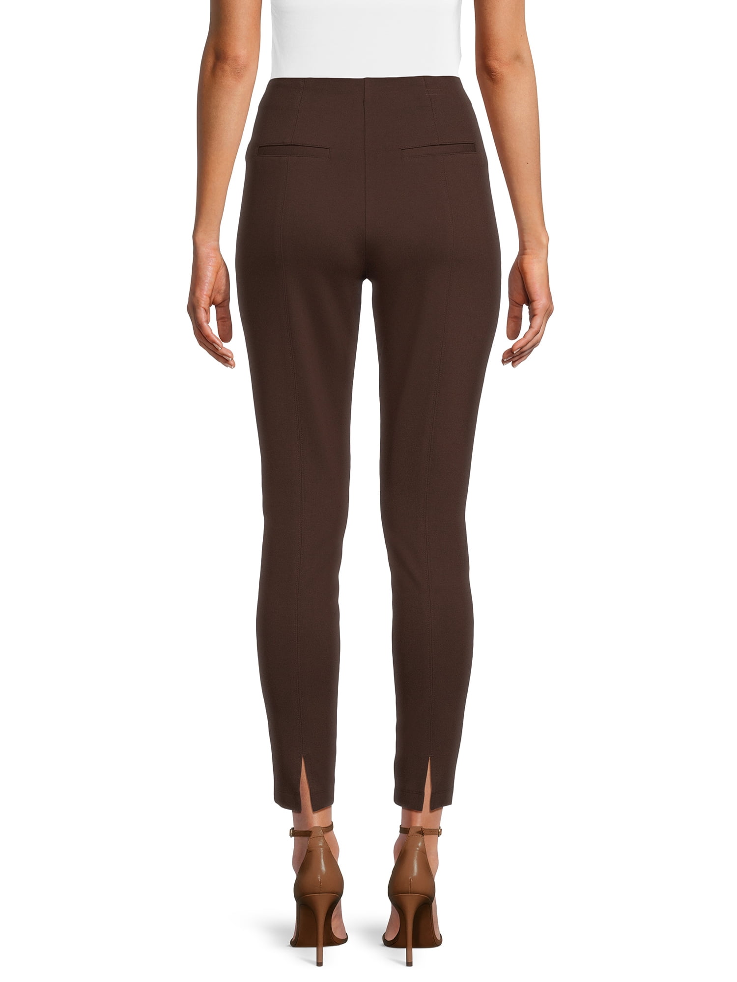 Time and Tru Women's Skinny Ponte Pants, 28” Inseam for Regular, Sizes XS-XXL