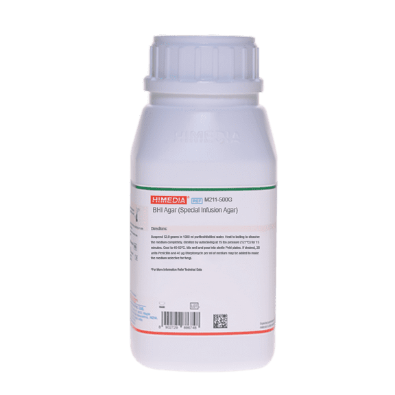 Himedia - BHI Agar (Brain Heart Infusion Agar) (Special Infusion Agar) - Code : M211-500G