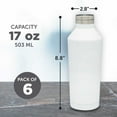 thumbnail image 5 of Stainless Steel Water Bottles 17 oz. Set of 6, Bulk Pack - Double Wall, Perfect for Coffee, Soda, Other Hot & Cold Beverages - White, 5 of 5