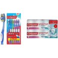 thumbnail image 1 of Colgate Brosse à Dents Extra Clean, Tête Complète, Souple (6 Unités) + Colgate Sensitive Pro-Relief Réparation et Prévention Dentifrice, 75 Millilitres, 2 Unités, 1 of 1
