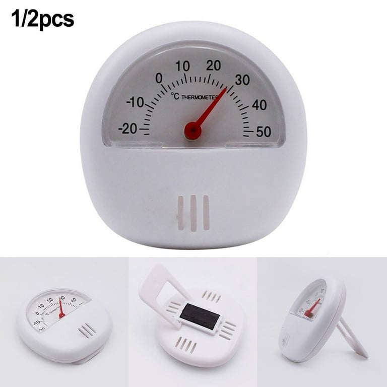 Magnetic Thermometer with Stand Fridge Freezer Room Temperature Gauge Dial, Size: 2pcs