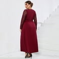 thumbnail image 4 of Plus Size Wrap V Neck Maxi Dress For Women Formal Curvy Long Dresses Lace Short Sleeve Summer Dress, 4 of 5