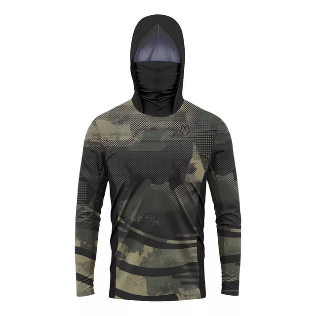 Playera Ninja Hombre Manga Larga Capucha Y Buf Full Print