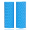 thumbnail image 1 of 1 par de agarres redondos envolventes para mancuernas, de silicona, antideslizantes, con almohadilla gruesa para levantamiento de pesas y desarrollo muscular, color azul., 1 of 14