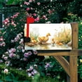 thumbnail image 4 of Watercolour Ducks Mailbox Covers Cute Lovely Yellow Duck River Grass Stone Mailbox Cover Standard Size 18x21 Inch Rustic Welcome Mail Box Post Letter Box Wraps for Home Yard Decor, 4 of 6