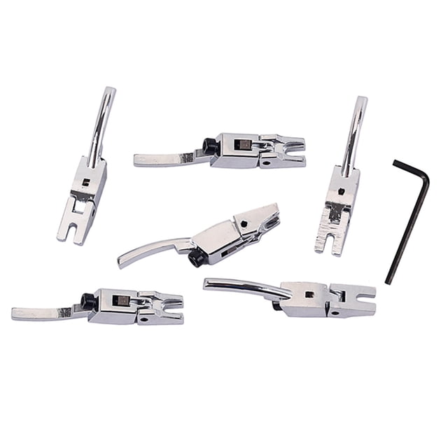 Wosthever Paquete de 6 sillines de guitarra, aleación de zinc, artesanía reemplazada, accesorios bloqueados, cromados, 6 cuerdas, pasadores, sillines de Accesorios para instrumentos musicales Wosthever OD023816-00