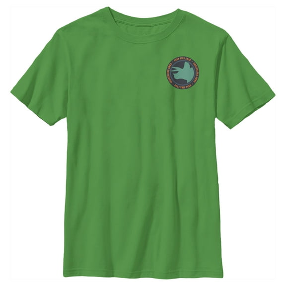 Boy's Jurassic World: Camp Cretaceous Triceratops Silhouette Pocket Graphic Tee Kelly Green Medium