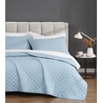 thumbnail image 3 of Cannon Percale 200 Thread Count Solid 100% Cotton Quilt Set Light Blue Cotton 3-Piece King Quilt Set, solid color themed, for Men and Women, OEKO-TEX Certified Confidence, 3 of 6