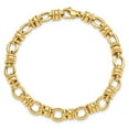 thumbnail image 4 of 14k Yellow Gold Bracelet Fancy Link, Other 8 mm 7.75 in Polished and Textured Link, 4 of 4