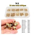 thumbnail image 2 of Brass Copper Embedment Insert Nut Kit Set M1.4M1.6 M2 M2.5 M3 M4 M5 M6 for Hot Heat Melt Injection 3D Print Twill Knurled Thread, 2 of 7