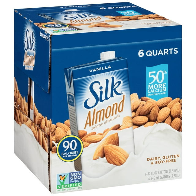 Silk Vanilla Almond Milk, 32 fl. oz., 6 pk.