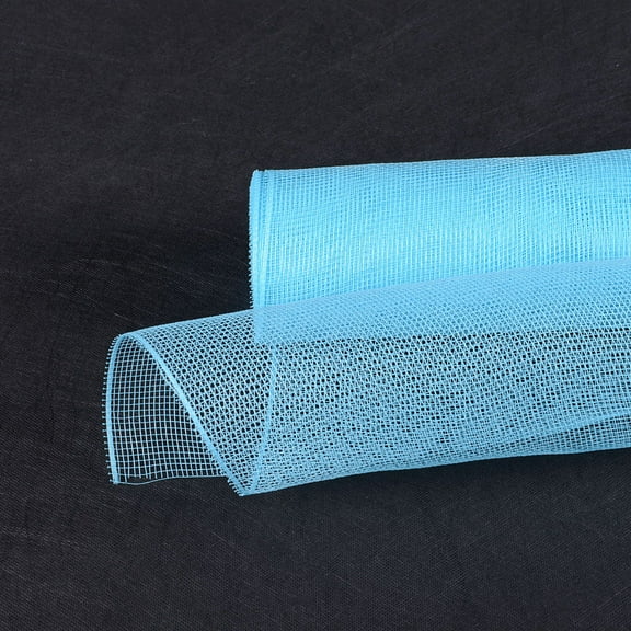 Light Blue - Floral Mesh Wrap Solid Color - ( 21 Inch x 10 Yards )