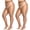 Brown, variant on 2-Pack Women's Plus Size 30D Shiny Tights - High Waist Sheer Shimmer Pantyhose with Oil Gloss Finish