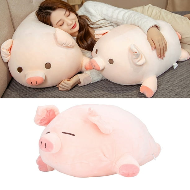 Grosse Peluche Cochon en Coussin Kawaii