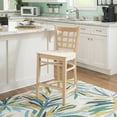 thumbnail image 5 of Linon Neville Square 24" Mid Back Counter Stools, Unfinished, Set of 2, 5 of 14