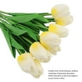 thumbnail image 6 of 10PCS Simulate Plastic Tulip Artificial Flower Plant Bridal Wedding Home Decor (Cream) Gseagtia, 6 of 8