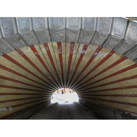 Arched Laminated - Laminated Poster Tunnel Urban York City Structure Arch Walkway Poster Print 11 x 17