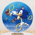 thumbnail image 3 of Personalizar el nombre del bebé y los años de Sonic the Hedgehog Telón de fondo Decoración para fiesta de cumpleaños Estudio fotográfico de Sonic Suministros para fiesta de baby shower, 3 of 5
