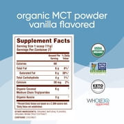 Nutiva organic mct powder with prebiotic acacia fiber, vanilla, 10.6 ounce