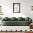 thumbnail image 3 of Daluvenix 110" Modular Sectional Sofa, Modern Curved Sofa Couch for Living Room, 4 Seater Cloud Couch with 4 Pillows, No Assembly Required, Green, 3 of 9