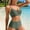 Swimsuit-246Army Green, variant on Swimsuits for Women Bikini Sets 2 Pieces Push up Ribbed Ring Cutout Top High Waisted Bottom Textured Tummy Control Swimwear Beach Vacation