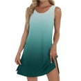 thumbnail image 2 of Liquidation d'Été 2025! Robe Grande Taille pour Femmes, Robe d'Été Décontractée Sans Manches à Col Rond Imprimée avec Poche, 2 of 5