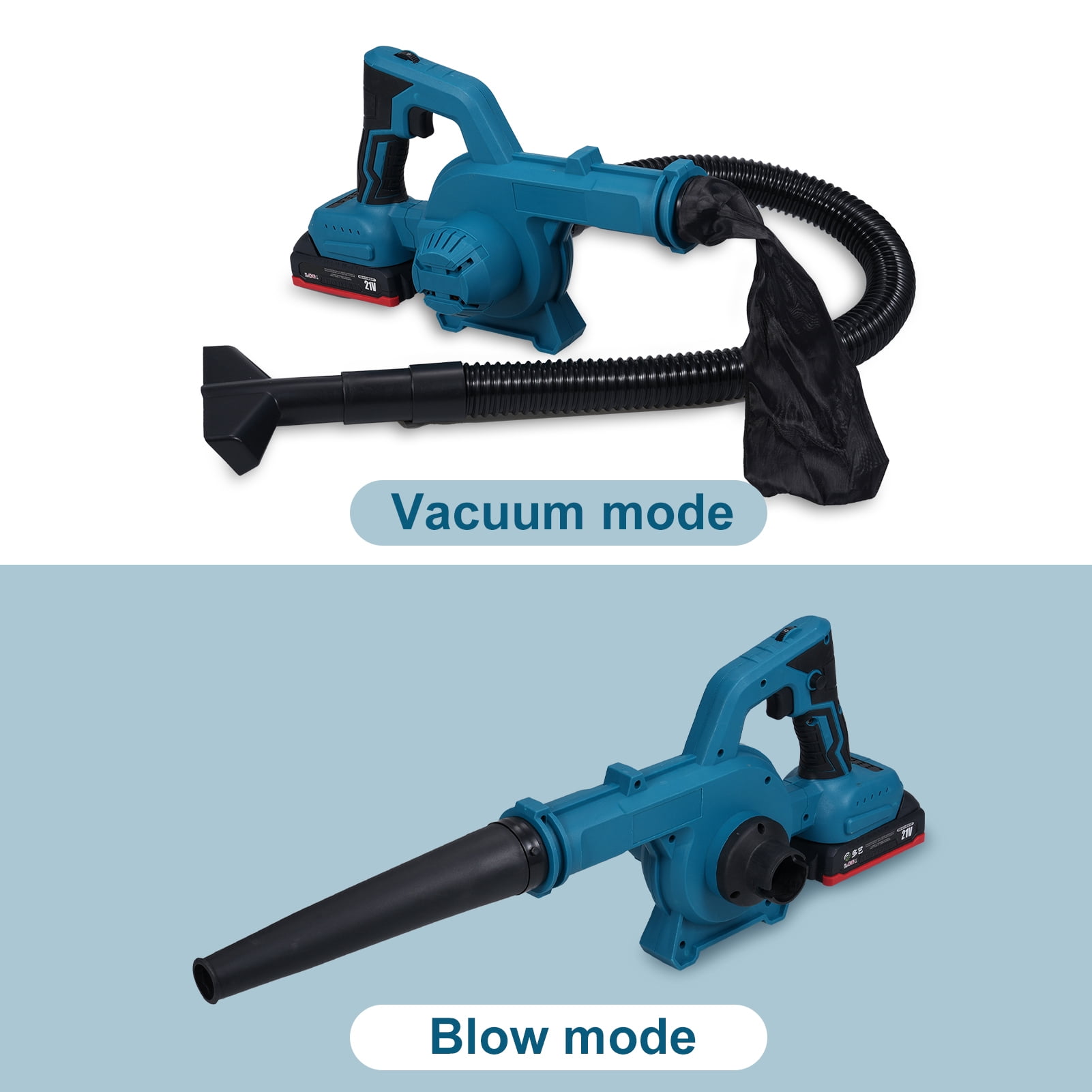 Blower Cordless Leaf Blower Leaf Vacuum Rechargeable Air Blower 6-speed Adjustable With Lock Switch For Computer Case Fallen Leaves Cleaning Industrial Dust Removal 2pcs 21V