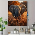 thumbnail image 4 of Qisvanset 12x16 Inch African Elephant Canvas Wall Art, Safari Wildlife Portrait Ready To Hang Home Decor, 4 of 8