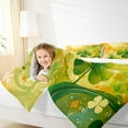 thumbnail image 4 of jejeloiu St.Patrick'S Day Bedding Comforter Set,Green Flower Floral Twin Comforter Sets,Lucky Four Leaves Clover Bedding Set For Teens,Microfiber Bedroom Decor Reversible,2 Pieces, 4 of 8