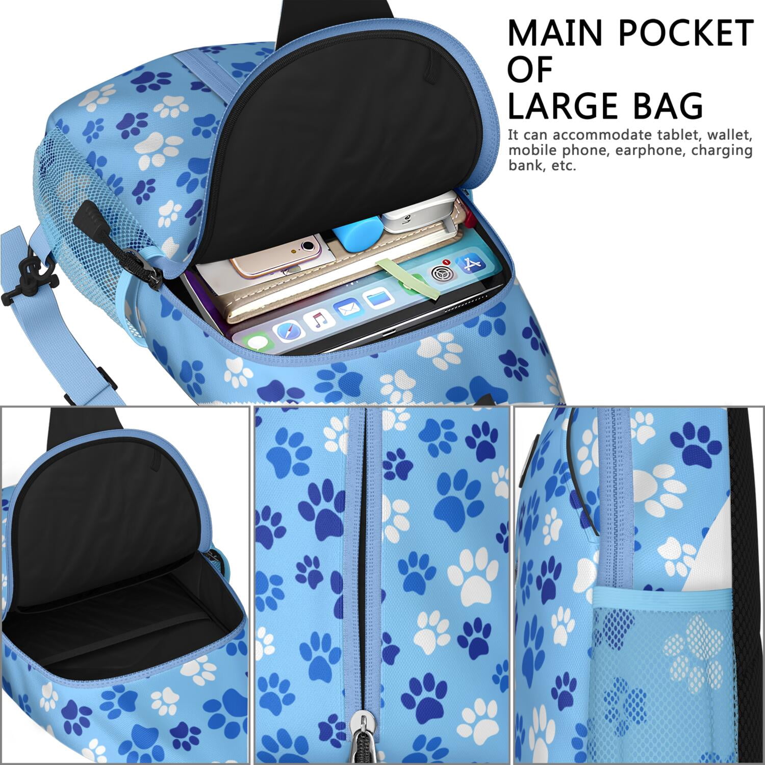 Vintage Lemon Sling Backpack with Fresh and Bright Fruit Pattern – Lightweight Outdoor Bag with Secure Zippers, Ergonomic Fit, Large Compartments, Reversible Strap, Perfect for Everyday Use and Travel