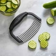thumbnail image 2 of Pampered Chef Crinkle Cutter #1063 - French Fry Slicer  Vegetable Salad Chopping Knife  Stainless Steel Blade  Plastic Handle, 2 of 2