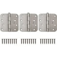 thumbnail image 3 of Stone Harbor Hardware 4" Door Hinges, 5/8" Radius Corner, Antique Nickel, 3-Pack, 3 of 4