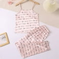 thumbnail image 2 of Uccdo 2Pcs Little Girls Satin Silk Pajama Set, Big Girls Summer Clothes Crop Tops+Pants Sleepwear, 7-12T, 2 of 6