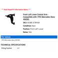 thumbnail image 2 of Front Left Lower Control Arm - Compatible with 1993 Mercedes-Benz 400SEL, 2 of 2
