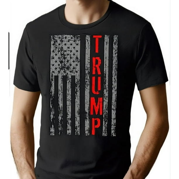 Camiseta Hombre Pearl GraphicDonald Trump Vintage USA Flag Premium T-Shirt 227354 Funny Men's Short Sleeve Pattern T-Shirt Collection Black AA Tee For Adult, Men, Women, Teen, Teenager, Adolescent,