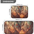 thumbnail image 3 of SKYSONIC Bronze Leaf Kitchen Mat 2 Pcs Set Anti Fatigue Cushioned Waterproof Non Slip Comfort Standing Padded Floor Mats Rugs, 3 of 7